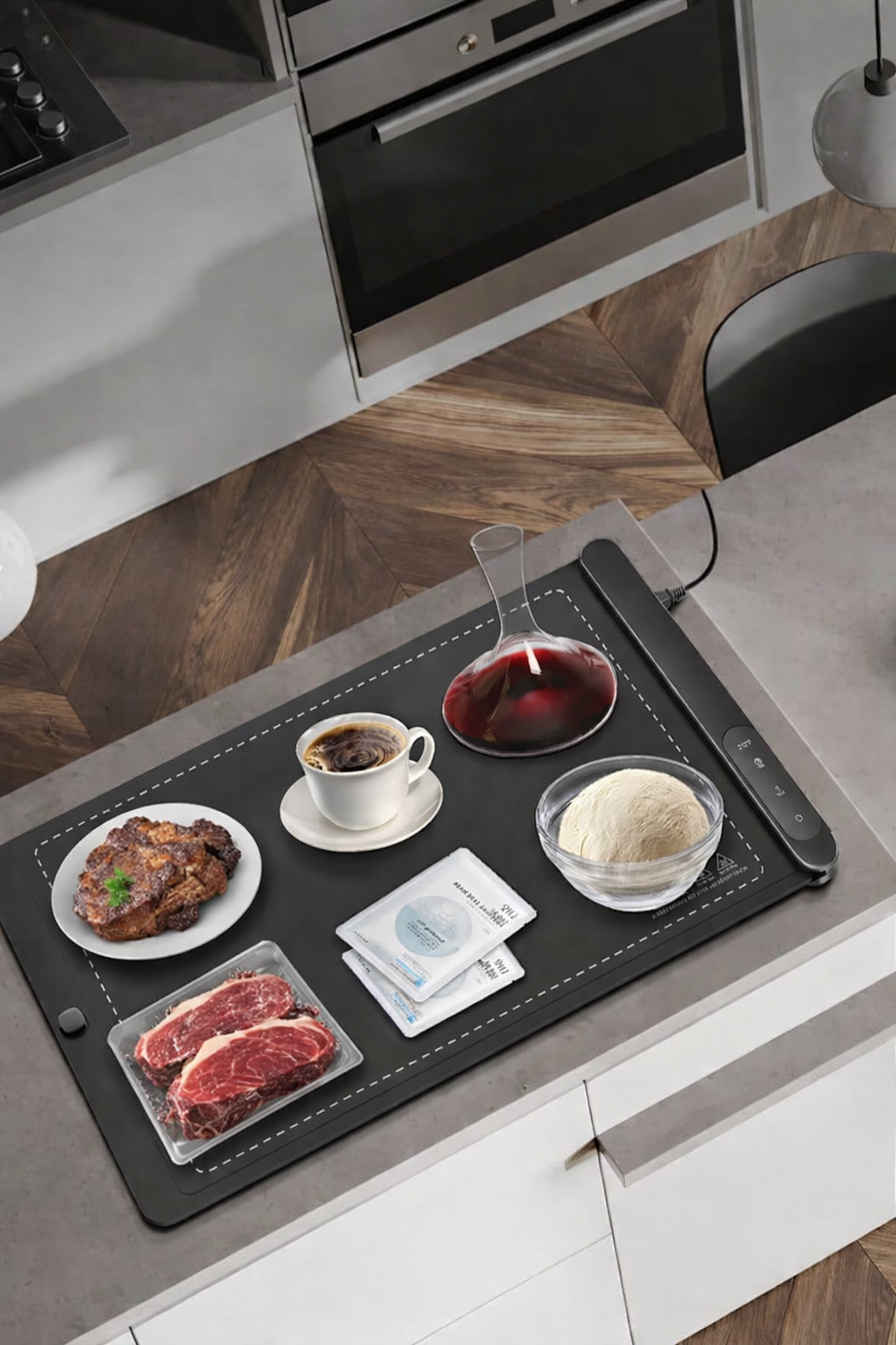 Elevate Your Dining Experience with the Upgraded Graphene Food Warming Mat - Versatile 6 Heat Settings for Perfectly Warmed Meals Anywhere!