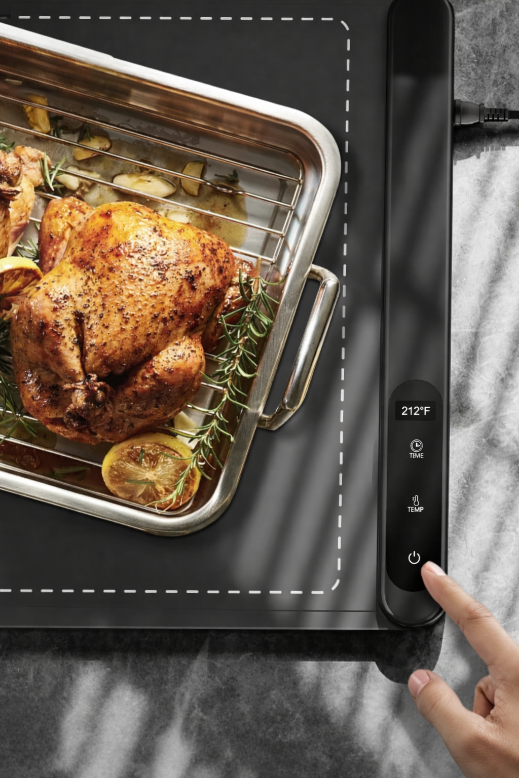 Elevate Your Dining Experience with the Upgraded Graphene Food Warming Mat - Versatile 6 Heat Settings for Perfectly Warmed Meals Anywhere!